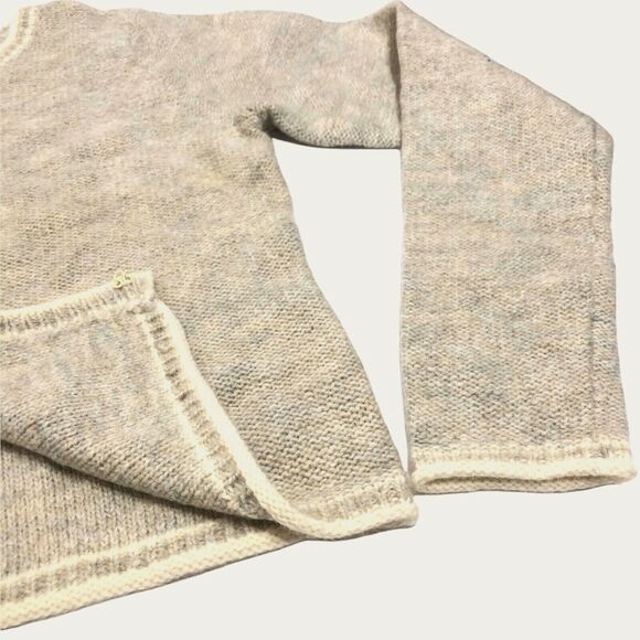 New w/o Tags Sundance Oatmeal Wool Mohair Angora Blend Cardigan Sweater Womens L - Picture 3 of 5